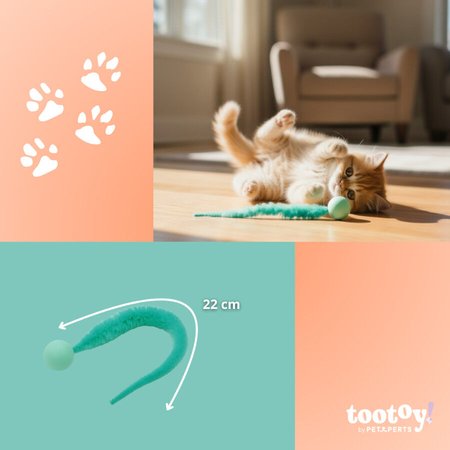 Tootoy! Pelota Interactiva con Cola Verde para gatos, , large indicador imagen numero 4